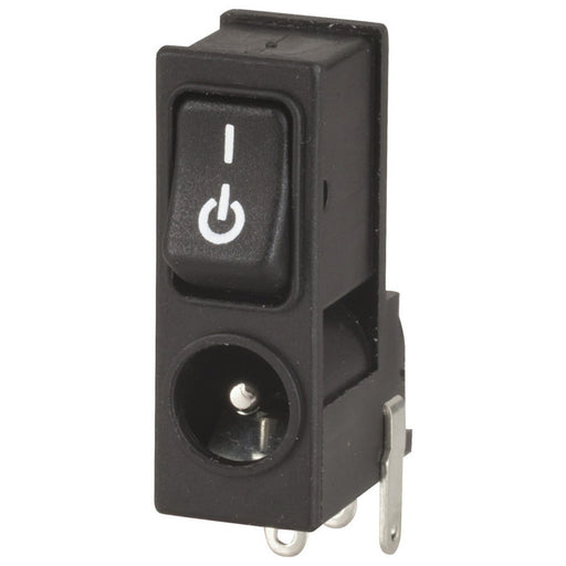 2.1mm PC Mount DC Socket with SPST Rocker Switch