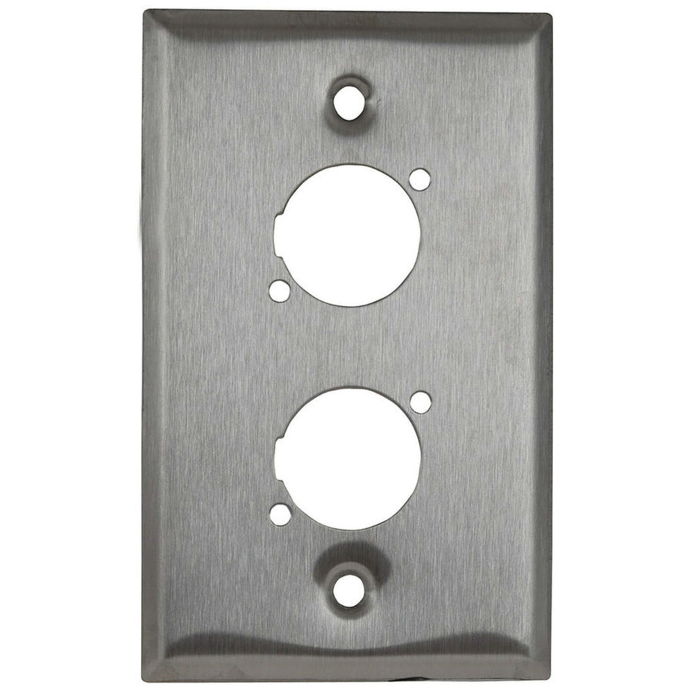 Stainless Steel Wall Plate Dual XLR