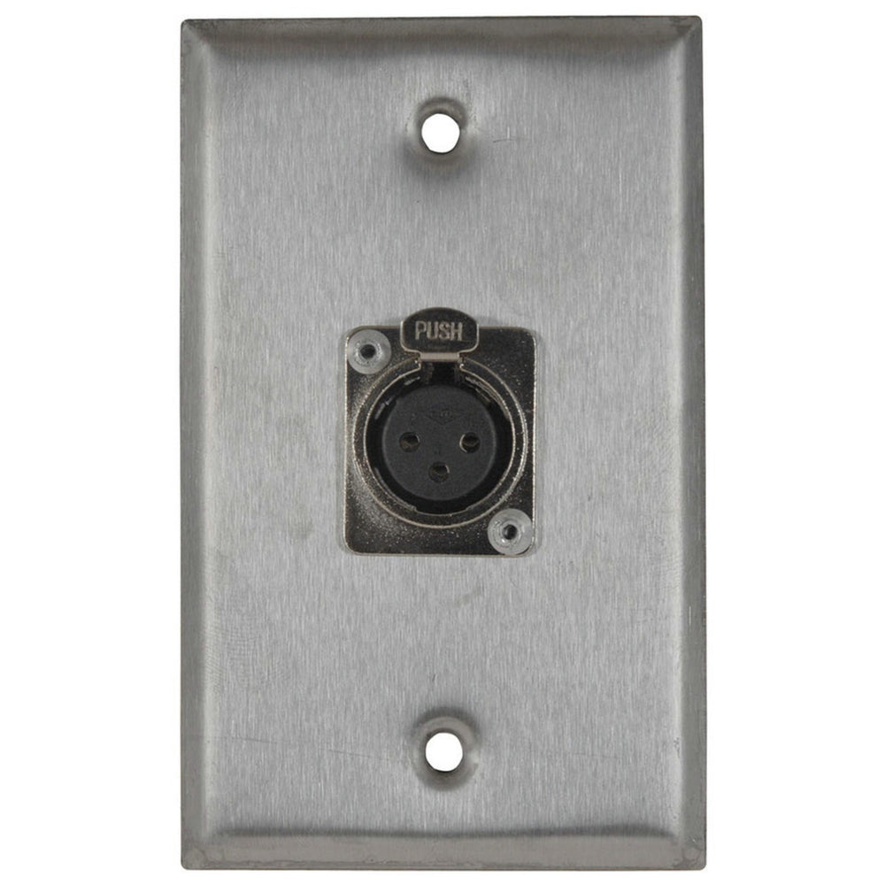 Stainless Steel Wall Plate XLR Skt