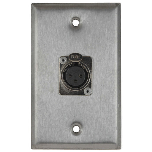 Stainless Steel Wall Plate XLR Skt