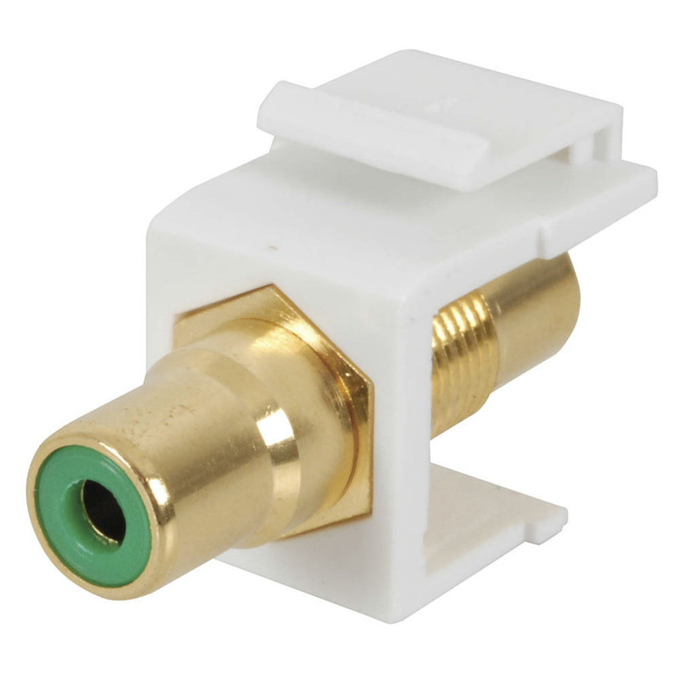 RCA Green Keystone Insert Gold Plated