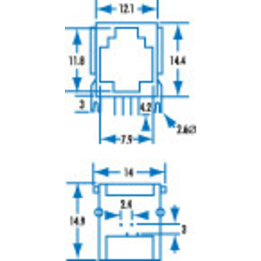 PCB Modular Sockets 4/4 - RJ11