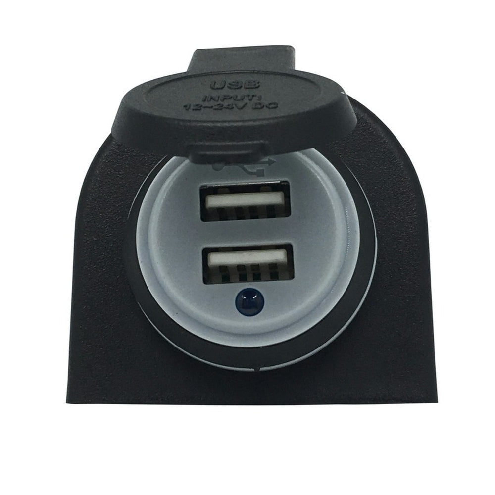 Dual USB Charging Ports 4.2A Output 12/24VDC With Cap/Indicator Light