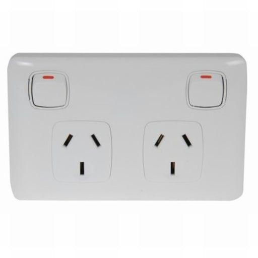 Double GPO with 2- Pole Switches for Caravans & Motorhomes