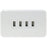 USB Wallplate 240V GPO with 4 x 3.15A USB Sockets