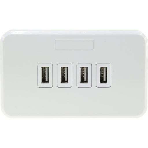 USB Wallplate 240V GPO with 4 x 3.15A USB Sockets