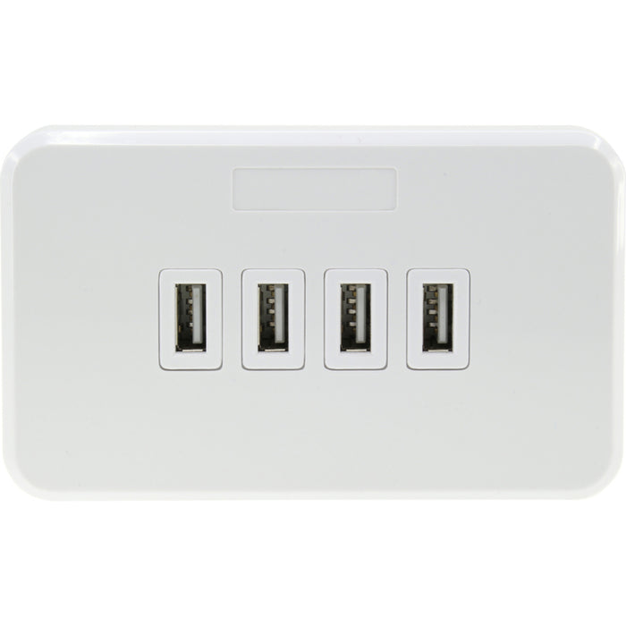 USB Wallplate 240V GPO with 4 x 3.15A USB Sockets