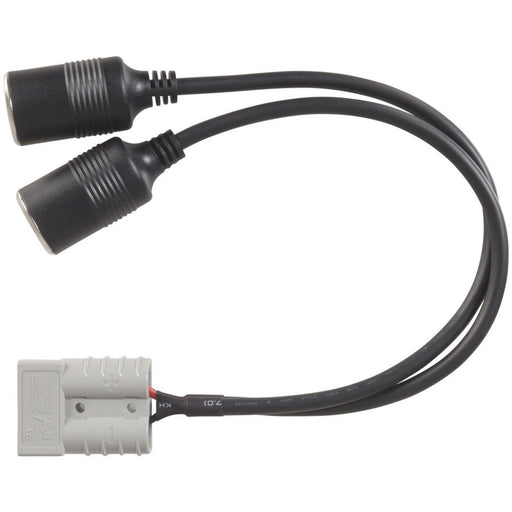 50A Anderson Connector to 2 x 15A Cigarette Socket Lead