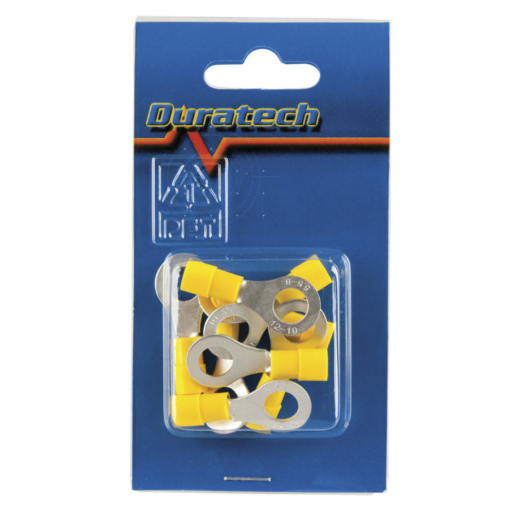 Yellow 8mm Eye Terminal - Pack 8