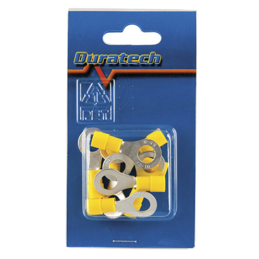 Yellow 8mm Eye Terminal - Pack 8