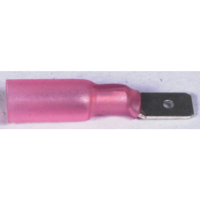 Mini Male Spade - Red - Pkt 8 - Self Sealing Quick Connectors