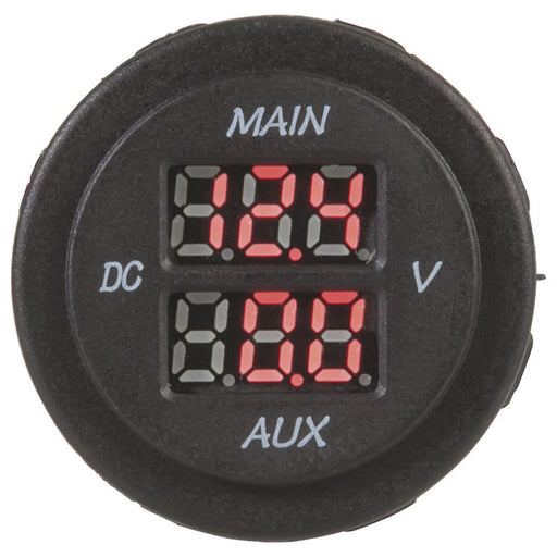 Panel/Surface Mount LED Dual Battery Voltmeter