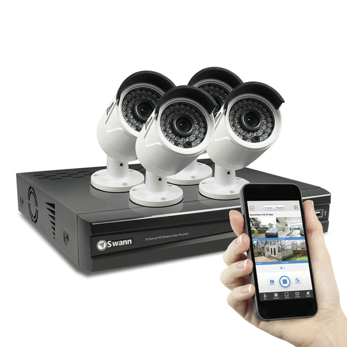 Swann 8 Channel NVR Kit with 4 x 4MP Bullet Cameras