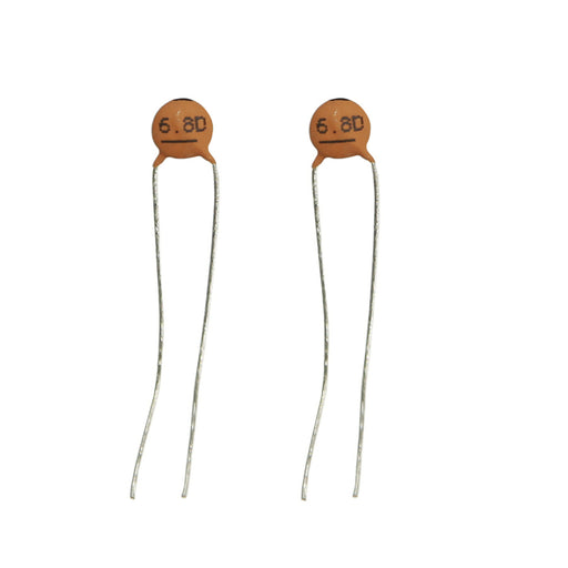 6.8pF 50VDC Ceramic Capacitors - Pack of 2