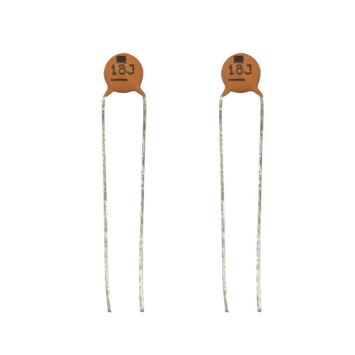 18pF 50VDC Ceramic Capacitors - Pack of 2