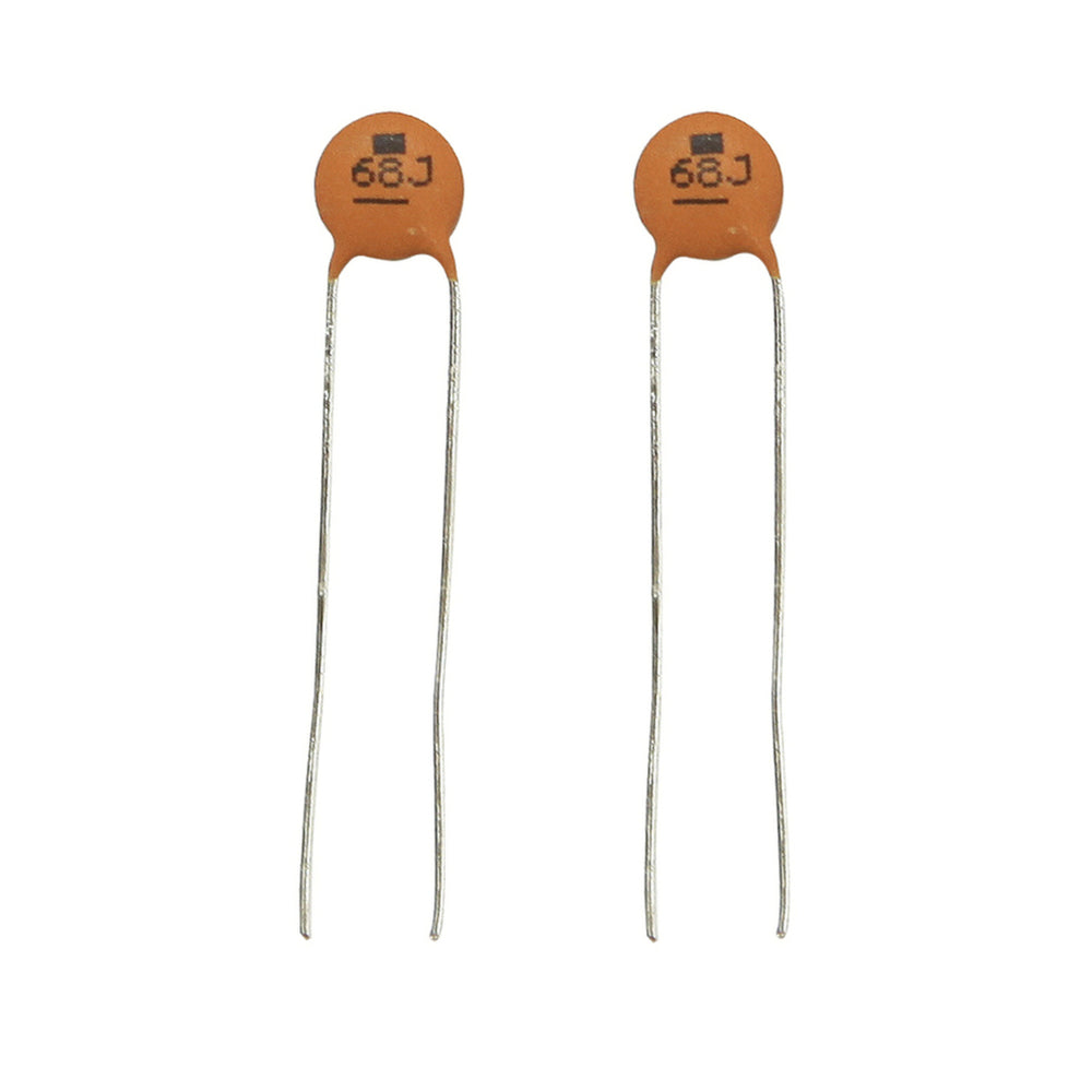 68pF 50VDC Ceramic Capacitors - Pack of 2