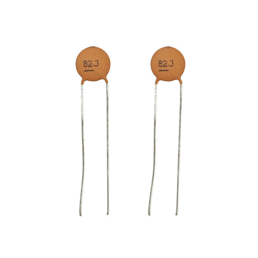 82pF 50VDC Ceramic Capacitors - Pack of 2