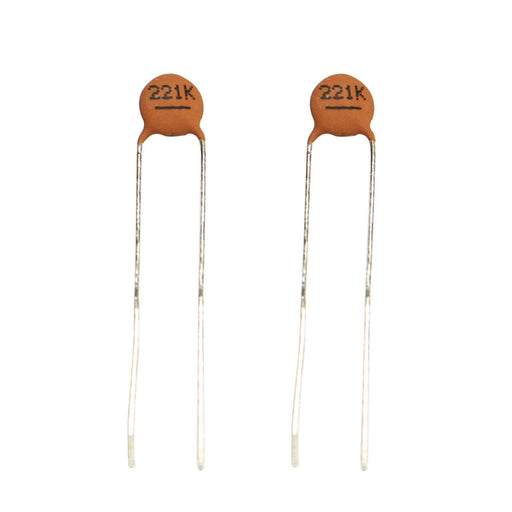 220pF 50VDC Ceramic Capacitors - Pack of 2