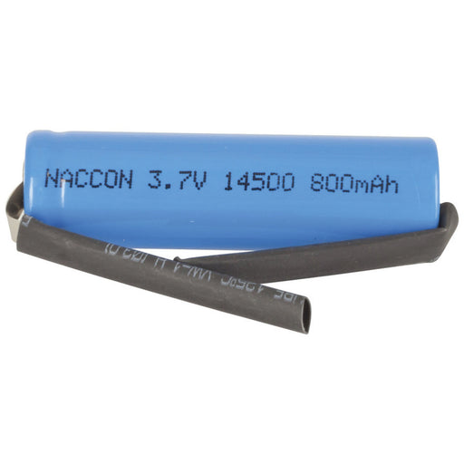 14500 Rechargeable Li-Ion Battery 800mAh 3.7V Solder Tag