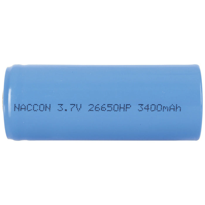 26650 Rechargeable Li-Ion Battery 3400mAh 3.7V Nipple