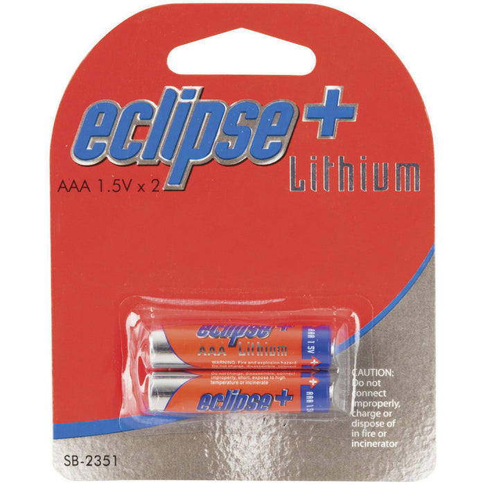 BATT LITHIUM AAA 1.5V ECLIPSE PLUS PK2