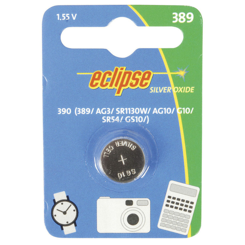 G10 Silver Oxide 1.5V Watch/Game/Camera Battery (389 SR1130 SR54 189/387/389/390/SR1131)