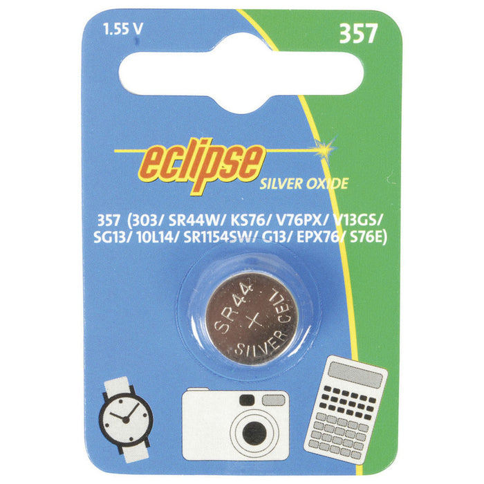 G13 (SR44) Silver Oxide 1.5V Watch/Game/Camera Battery (SR44/357/WL14/303/KS76/V76PX/13GS/SG13/10L14/SR1154SW/G13/EPX76/S76E)