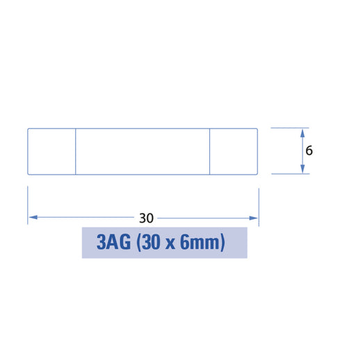 250V 8A 3AB/3AG Fast Blow Ceramic Fuse