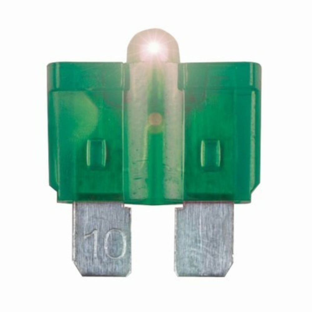 30A Blade Fuse with LED Indicator - Green