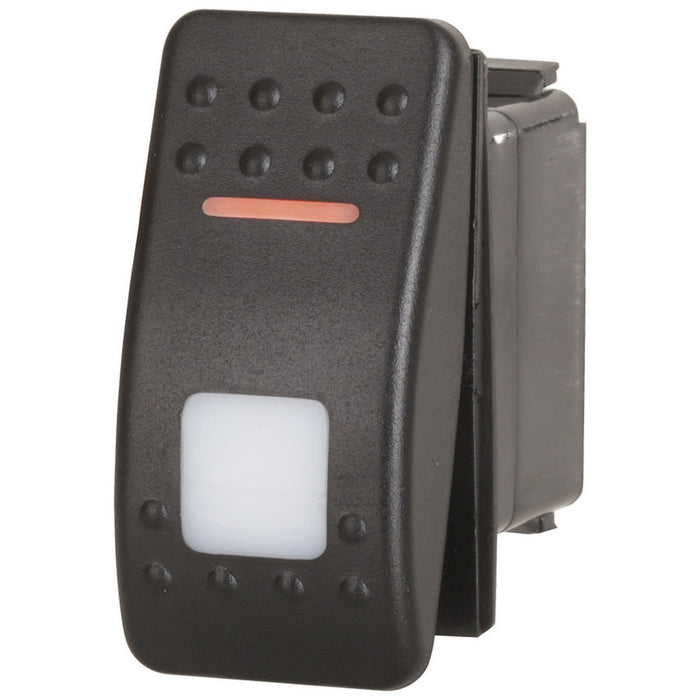 SPDT Dual Illuminated Rocker Switch with Labels & Interchangeable Covers Orange