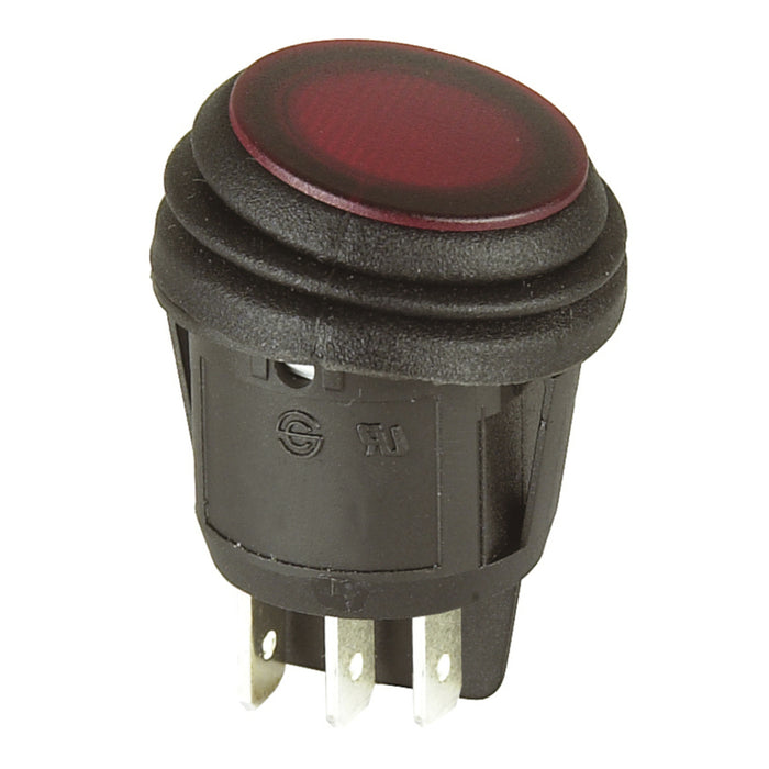 Round IP65 Rated Rocker Switch DPDT 250VAC 10A