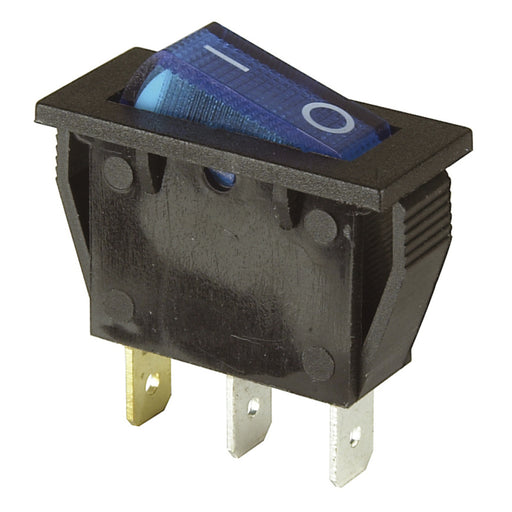 Rocker Switch Illuminated Blue SPST 15A 240VAC