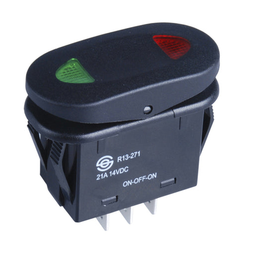 IP65 SPDT Centre Off Rocker Switch Illuminated