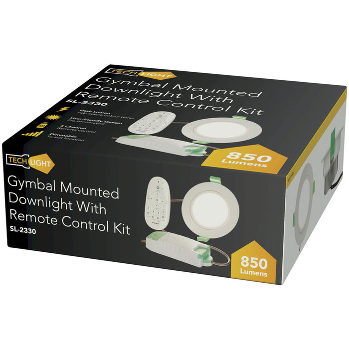 Remote Controlled 12W LED Downlight with Colour Temp & Brightness Control