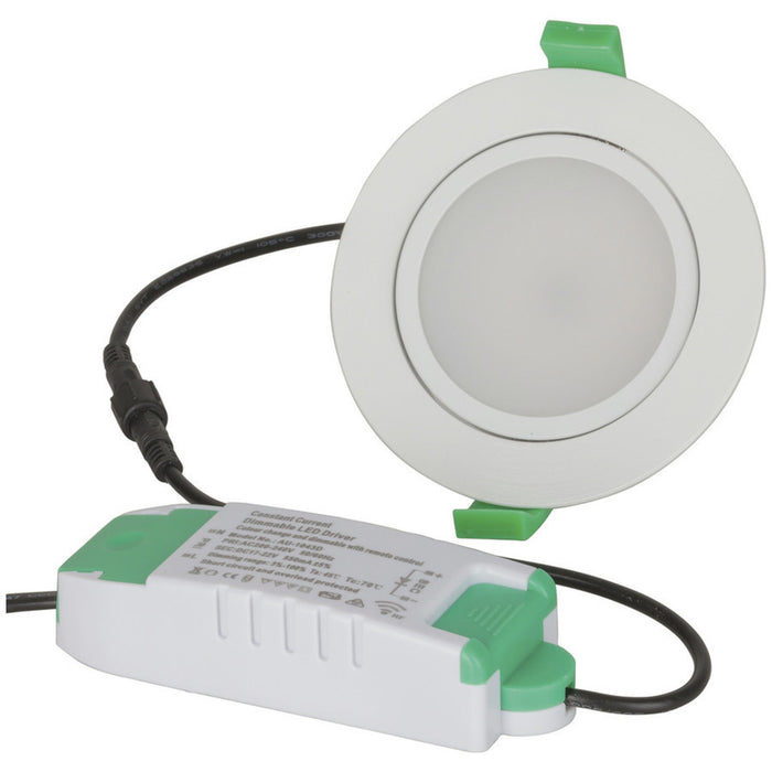 Remote Controlled 12W LED Downlight with Colour Temp & Brightness Control