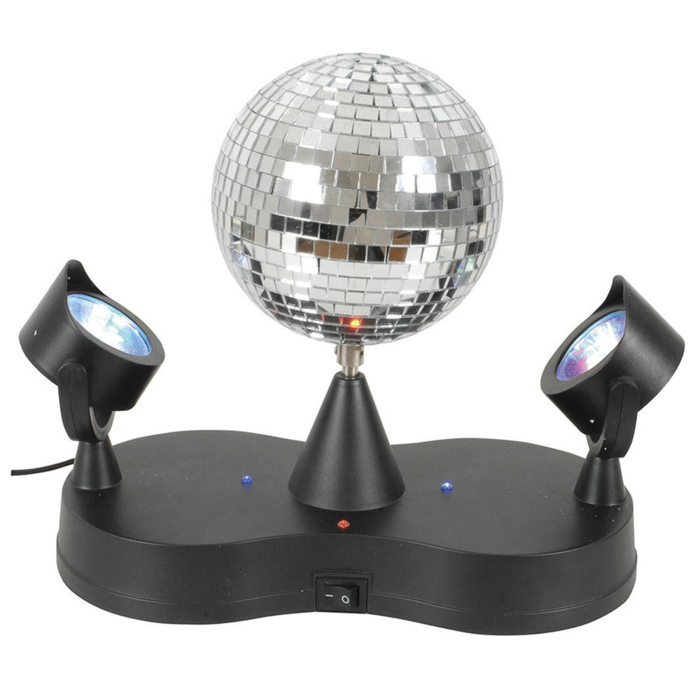 Rotating Disco Ball with LED Spotlights