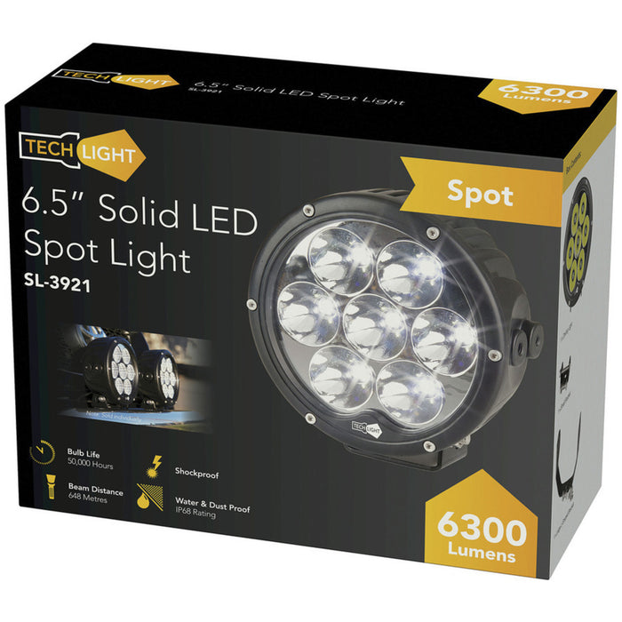 6,300 Lumen 6.5" Solid LED Driving Spotlight