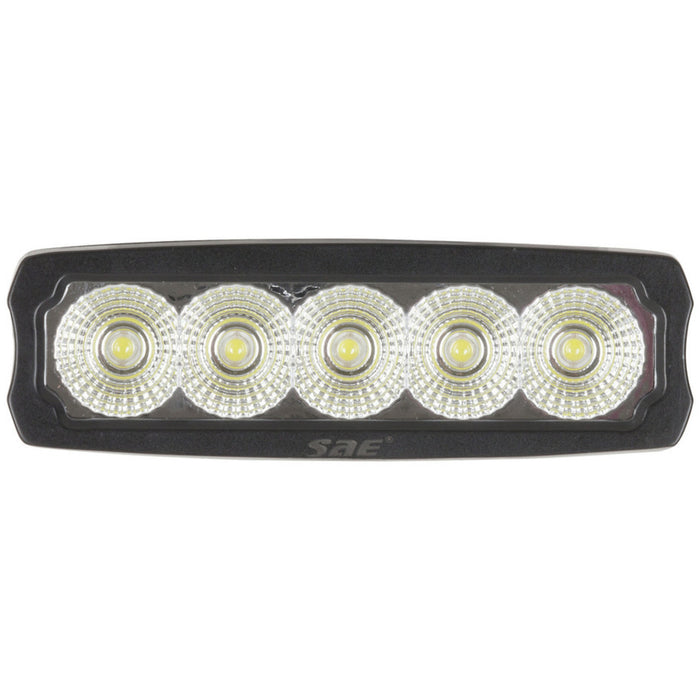 2,250 Lumen Single Row LED Worklight, Flood Beam, Black