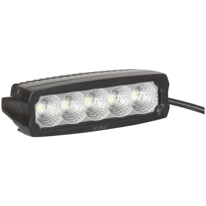 2,250 Lumen Single Row LED Worklight, Flood Beam, Black