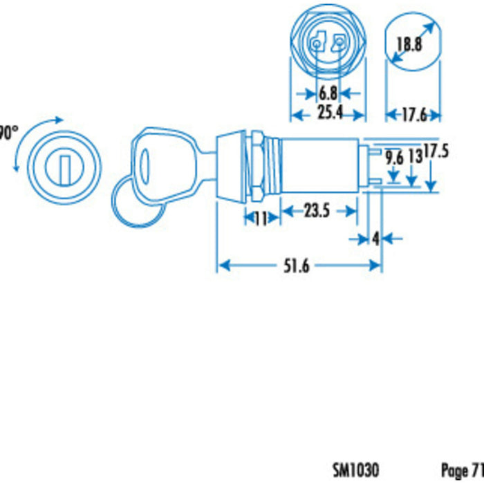 SPST Keyswitch Standard Type