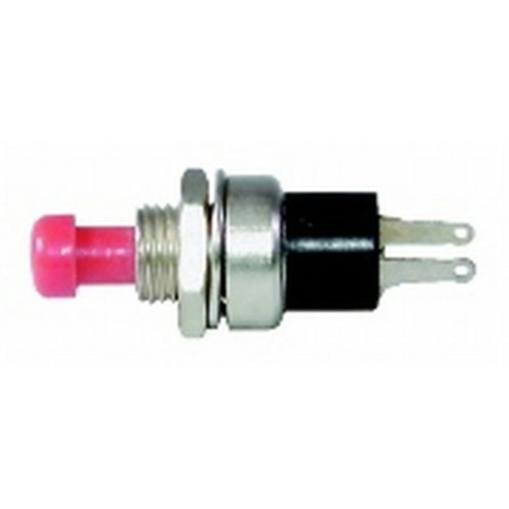 Black Miniature Pushbutton - SPST Momentary Action 125V 1A rating