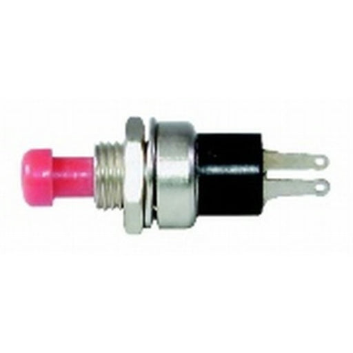 Black Miniature Pushbutton - SPST Momentary Action 125V 1A rating