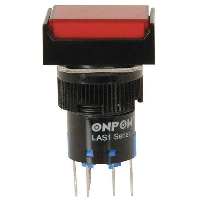 DPDT Illuminated Pushbutton IP65 Red