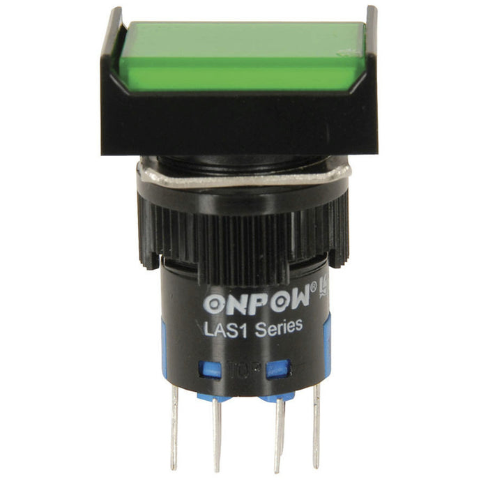 DPDT Illuminated Pushbutton IP65 Green