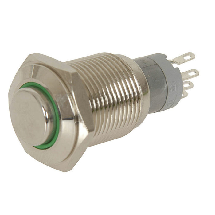 IP67 Rated Illuminated Pushbutton Switch Green