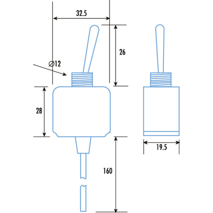 15A SPST Marine Toggle Switch