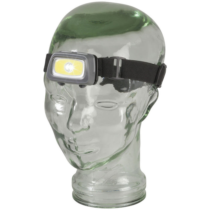 LED Head Torch with White Red and Green LEDs 3xAAA