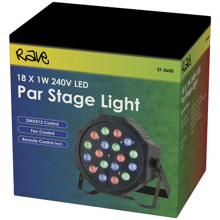 18 x 1W RGB LED Par Stage Light