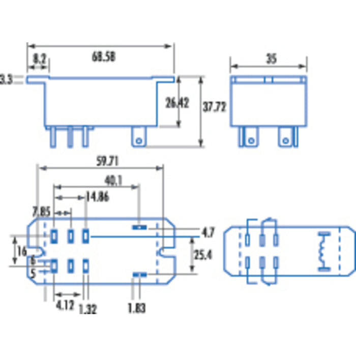 240V AC Panel Mount Relay