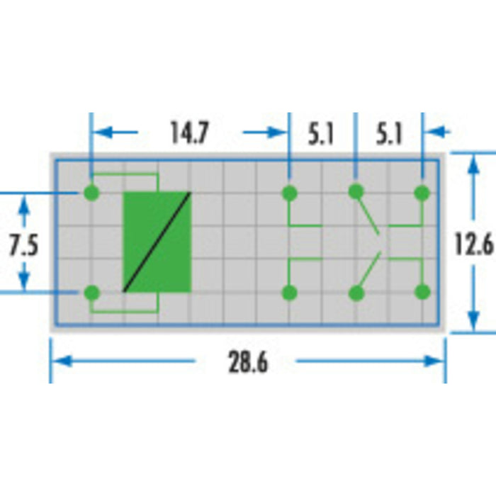 12V DPDT Special PC Mount Relay